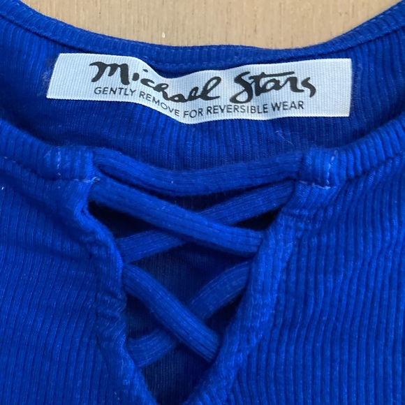Michael Stars Royal Blue Ribbed Top NWOT - Picture 3 of 4